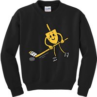 Dreidel Ice Hockey Hanukkah Chanukah Jewish Kids Sweatshirt