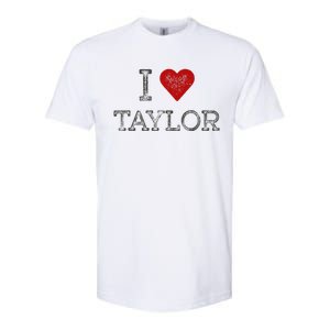 Distressed I Heart Michigan I Love Taylor Softstyle CVC T-Shirt