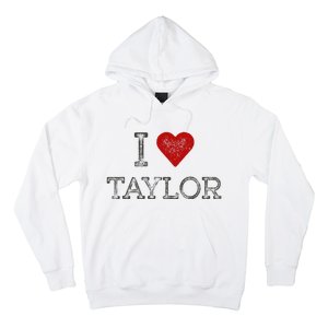 Distressed I Heart Michigan I Love Taylor Hoodie