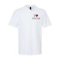 Distressed I Heart Michigan I Love Taylor Softstyle Adult Sport Polo