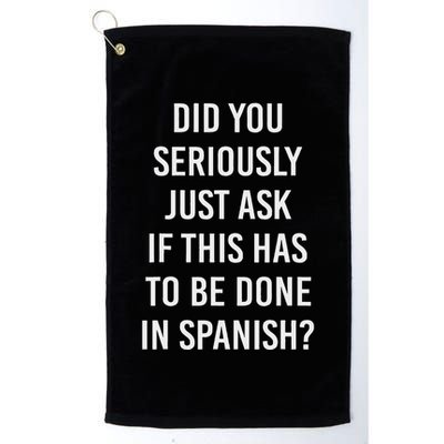 Does It Have To Be Done In Spanish Sarcasm Meme Teacher Golf Towel