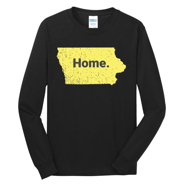 Distressed Iowa Home Tall Long Sleeve T-Shirt