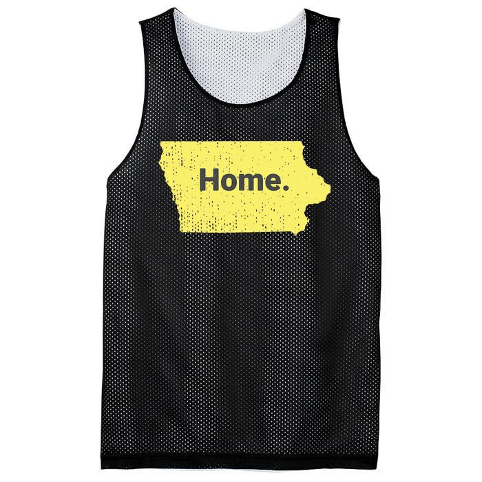 Distressed Iowa Home Mesh Reversible Basketball Jersey Tank