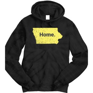 Distressed Iowa Home Tie Dye Hoodie