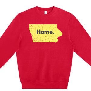 Distressed Iowa Home Premium Crewneck Sweatshirt