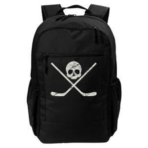 Distressed Ice Hockey Goon Pirate Skull Sticks Daily Commute Backpack