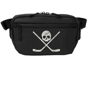 Distressed Ice Hockey Goon Pirate Skull Sticks Crossbody Pack