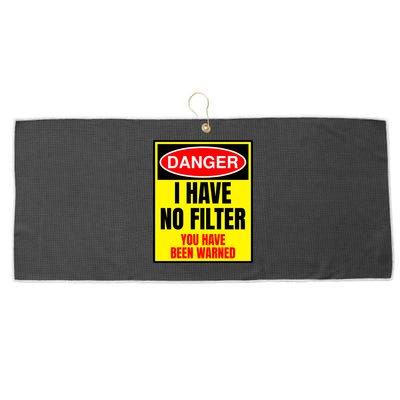 Danger I Have No FIlter Large Microfiber Waffle Golf Towel