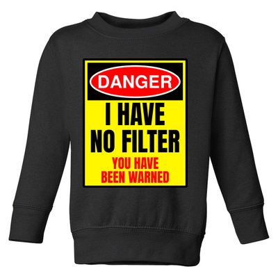 Danger I Have No FIlter Toddler Sweatshirt