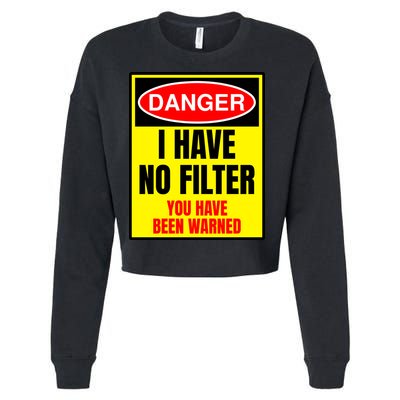 Danger I Have No FIlter Cropped Pullover Crew