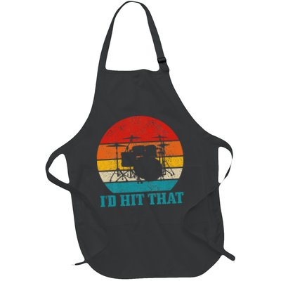 Drummer ID Hit That Funny Gift Drum Set Drumming Vintage Apron