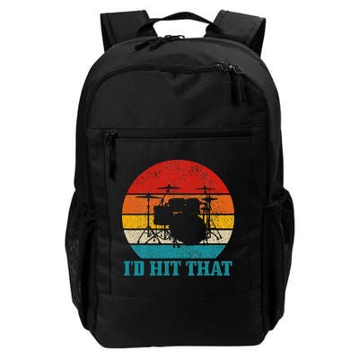 Drummer ID Hit That Funny Gift Drum Set Drumming Vintage Backpack
