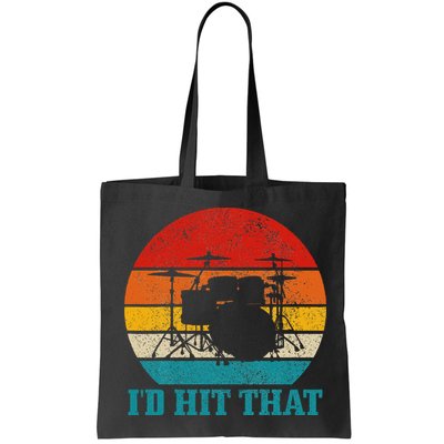 Drummer ID Hit That Funny Gift Drum Set Drumming Vintage Bag