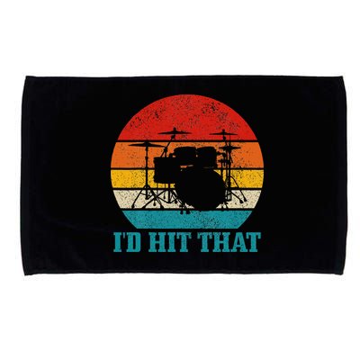 Drummer ID Hit That Funny Gift Drum Set Drumming Vintage Microfiber Hand Towel