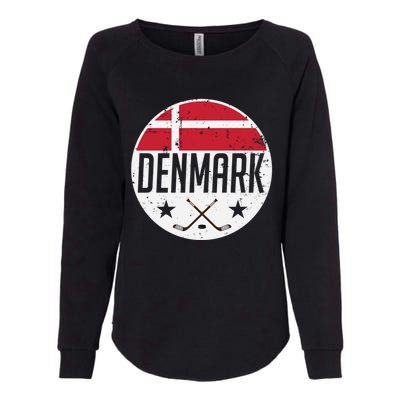 Denmark Ice Hockey Flag Jersey Supporter Danish Fan Gift Womens California Wash Sweatshirt