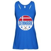 Denmark Ice Hockey Flag Jersey Supporter Danish Fan Gift Ladies Essential Flowy Tank