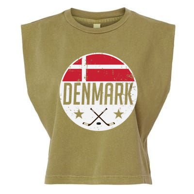 Denmark Ice Hockey Flag Jersey Supporter Danish Fan Gift Garment-Dyed Women's Muscle Tee