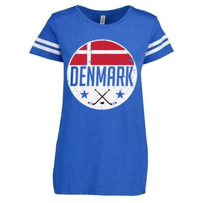 Denmark Ice Hockey Flag Jersey Supporter Danish Fan Gift Enza Ladies Jersey Football T-Shirt