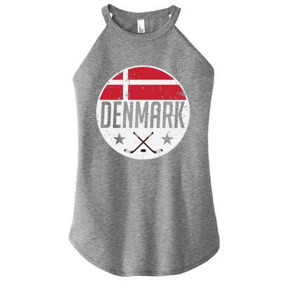 Denmark Ice Hockey Flag Jersey Supporter Danish Fan Gift Women's Perfect Tri Rocker Tank