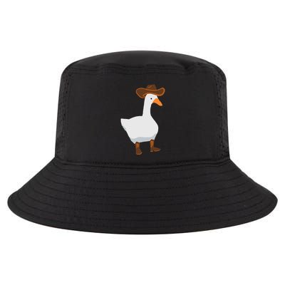 Duck In His Cowboy Hat Goose In Boots Cool Comfort Performance Bucket Hat