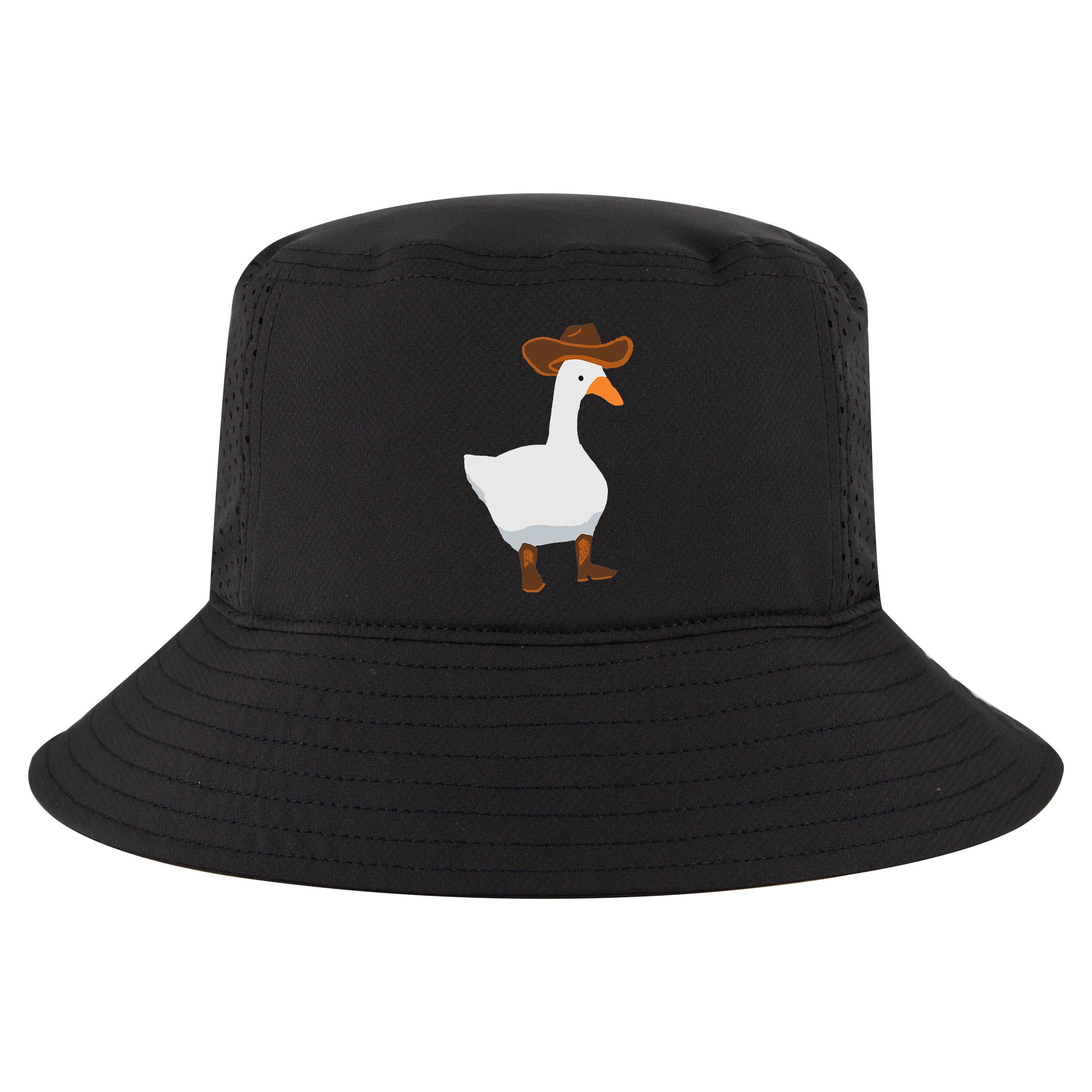 Duck In His Cowboy Hat Goose In Boots Cool Comfort Performance Bucket Hat