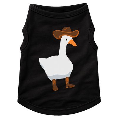 Duck In His Cowboy Hat Goose In Boots Doggie Tank