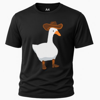 Duck In His Cowboy Hat Goose In Boots Performance Shirt