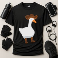Duck In His Cowboy Hat Goose In Boots Cooling Performance Crew T-Shirt
