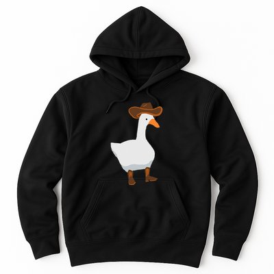 Duck In His Cowboy Hat Goose In Boots Hoodie