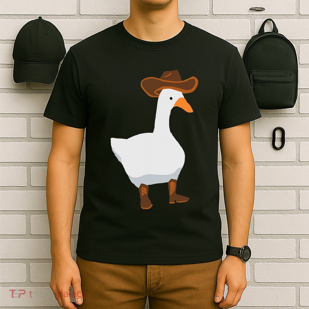 Duck In His Cowboy Hat Goose In Boots T-Shirt