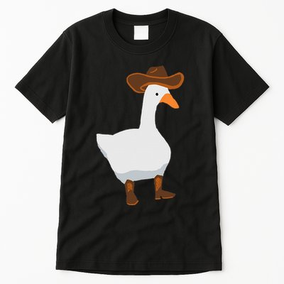 Duck In His Cowboy Hat Goose In Boots Tall T-Shirt
