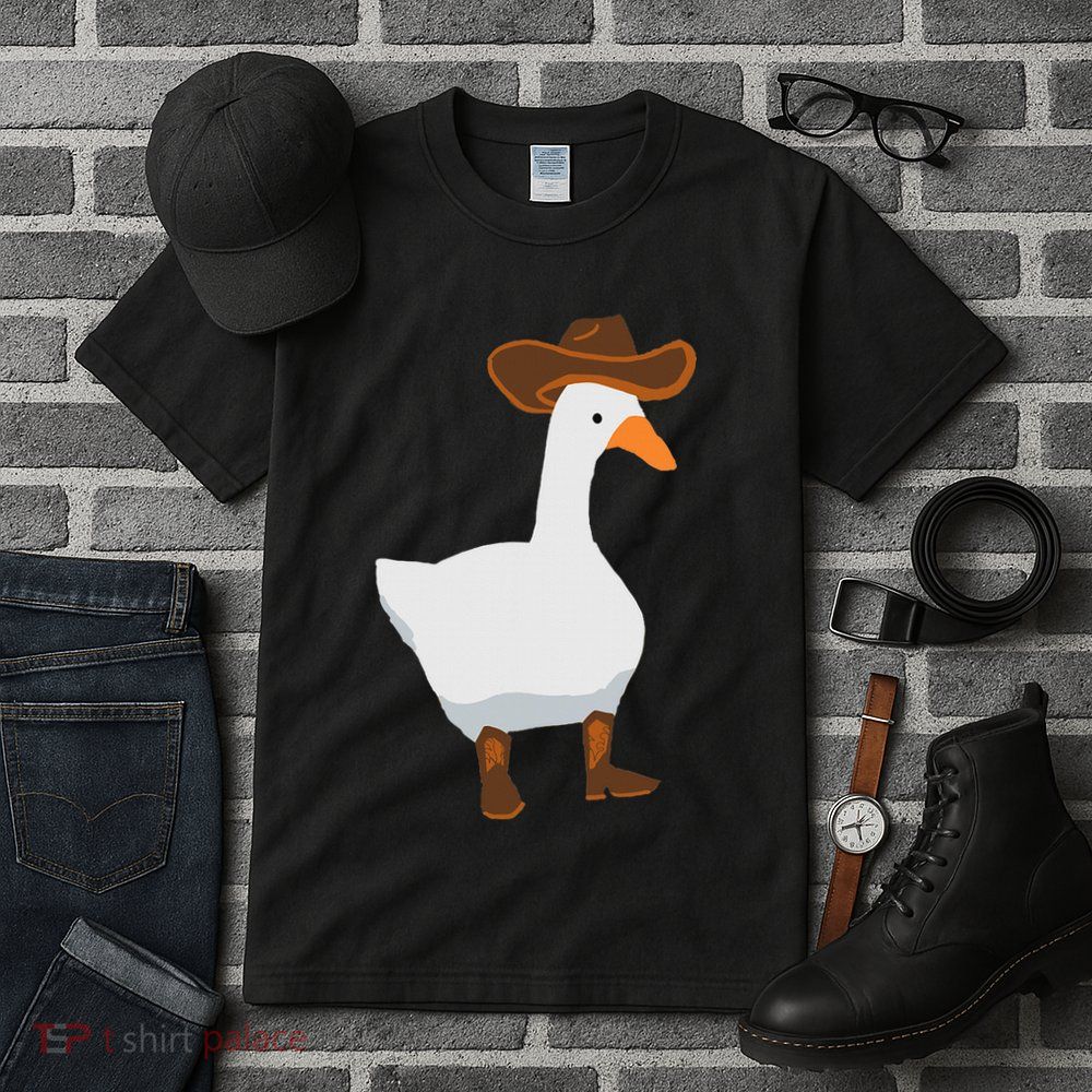 Duck In His Cowboy Hat Goose In Boots Tall T-Shirt