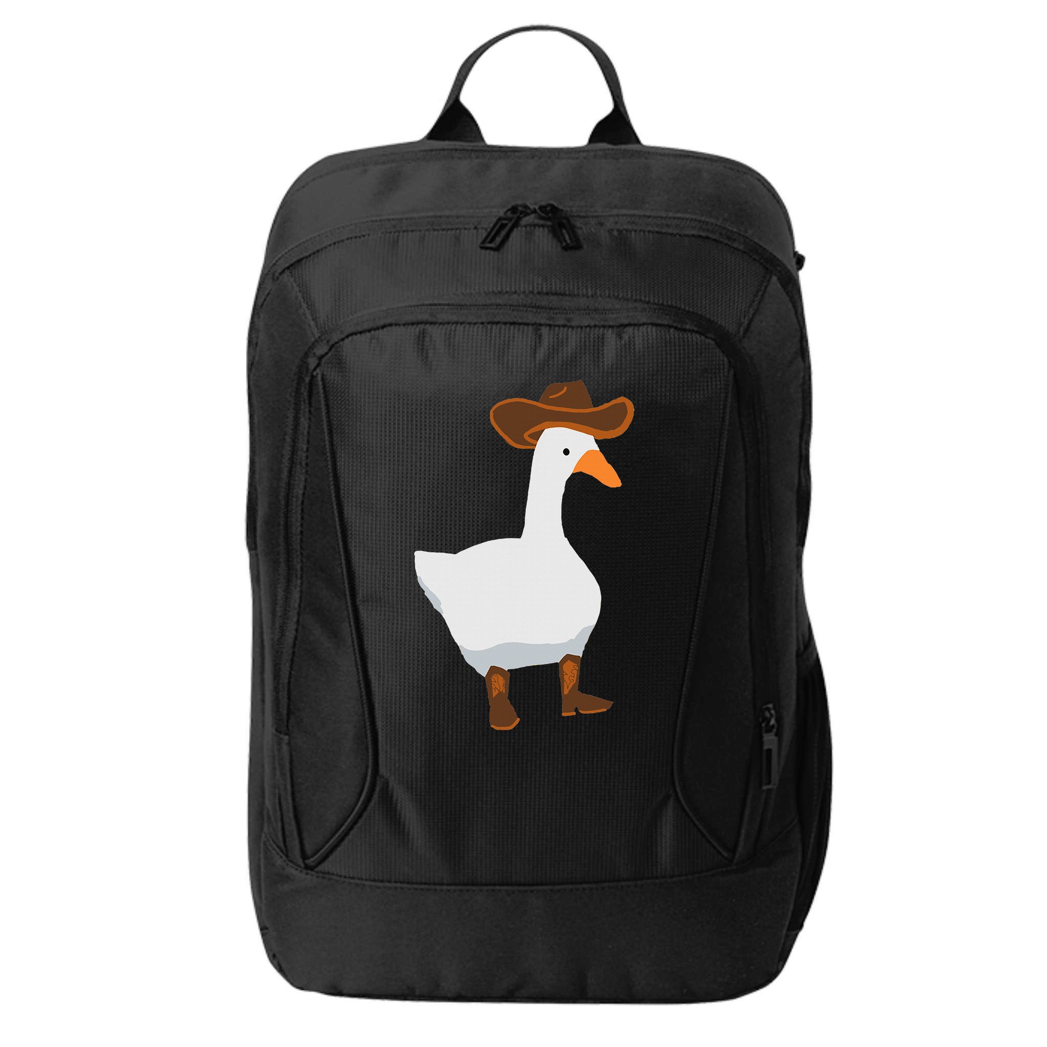 Duck In His Cowboy Hat Goose In Boots City Backpack