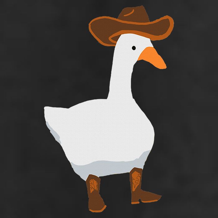 Duck In His Cowboy Hat Goose In Boots Adult Drive Performance Visor