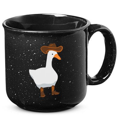 Duck In His Cowboy Hat Goose In Boots 15oz Campfire Ceramic Mug