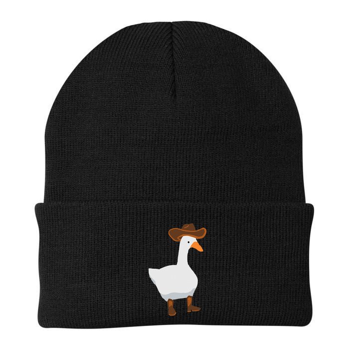 Duck In His Cowboy Hat Goose In Boots Beanie