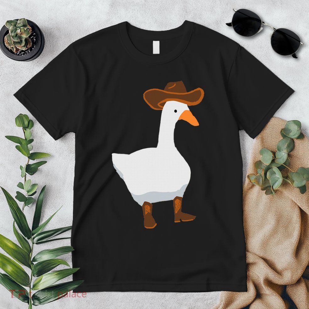 Duck In His Cowboy Hat Goose In Boots Premium T-Shirt