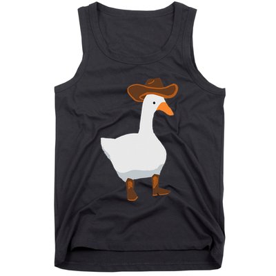 Duck In His Cowboy Hat Goose In Boots Tank Top