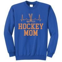 Distressed Ice Hockey Heartbeat Mom Ice Hockey Mothers Puck Gift Sweatshirt