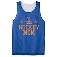 Distressed Ice Hockey Heartbeat Mom Ice Hockey Mothers Puck Gift Mesh Reversible Basketball Jersey Tank