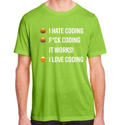 Developer I Hate Coding I Love Coding Gift Adult ChromaSoft Performance T-Shirt