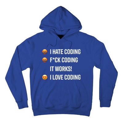 Developer I Hate Coding I Love Coding Gift Hoodie