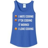 Developer I Hate Coding I Love Coding Gift Ladies Essential Tank