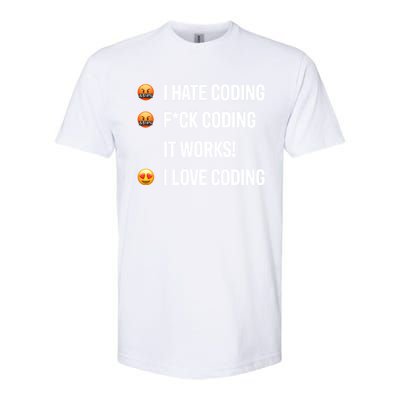 Developer I Hate Coding I Love Coding Gift Softstyle CVC T-Shirt