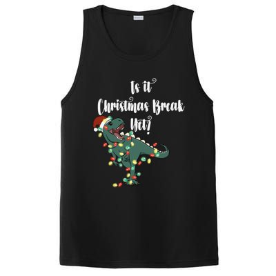 Dinosaur Is It Christmas Break Yet N Funny Trex Christmas Funny Gift PosiCharge Competitor Tank