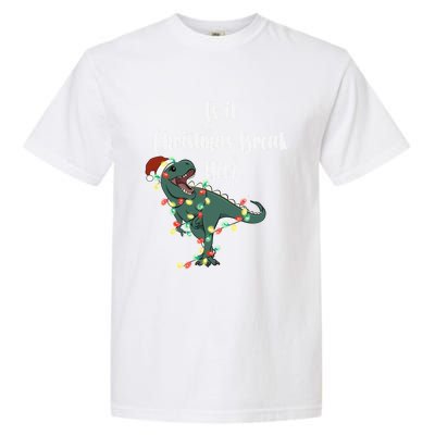 Dinosaur Is It Christmas Break Yet N Funny Trex Christmas Funny Gift Garment-Dyed Heavyweight T-Shirt