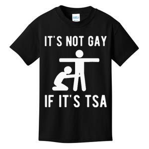 Distressed It Is Not Gay If ItS Tsa Funny Security Kids T-Shirt