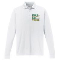 Design Is Intelligence Made Visible Performance Long Sleeve Polo