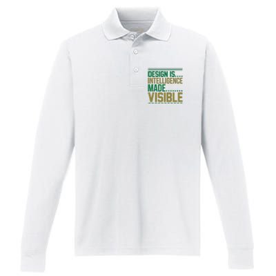 Design Is Intelligence Made Visible Performance Long Sleeve Polo