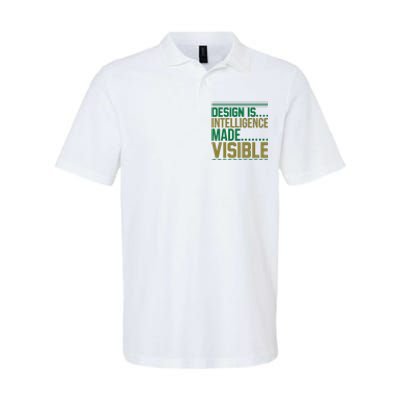 Design Is Intelligence Made Visible Softstyle Adult Sport Polo